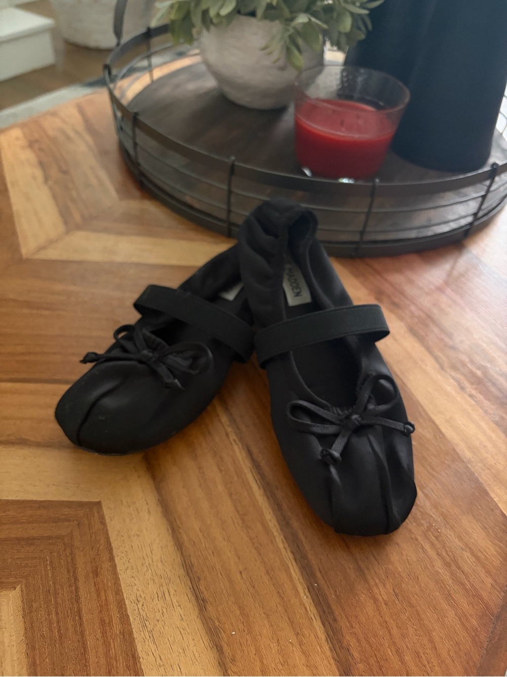 Steve Madden Black Ballet-Style Mary Jane Flats